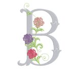 Matriz de Bordado Alfabeto Flores - Imagem 3