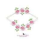 matriz de bordado moldura flores para bordar