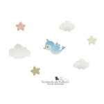 matriz de bordado passarinho nas nuvens para bordar BP