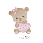 matriz de bordado ursinha balão com coração para bordar BP