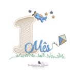 matriz de bordado Coleção MêsVersario 1 mês Hora de brincar para bordar BP