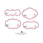 matriz de bordado Coleção tag florzinha e borboleta para bordar