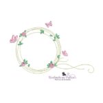 matriz de bordado moldura borboletas BP para bordar