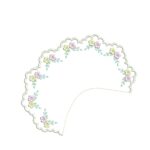 matriz de bordado golinha de vestido com flores