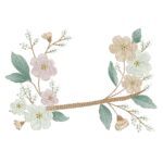 Matriz de Bordado Galho com flores grandes para bordar
