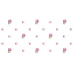 matriz de bordado Poá com Florzinhas para menina para bordar