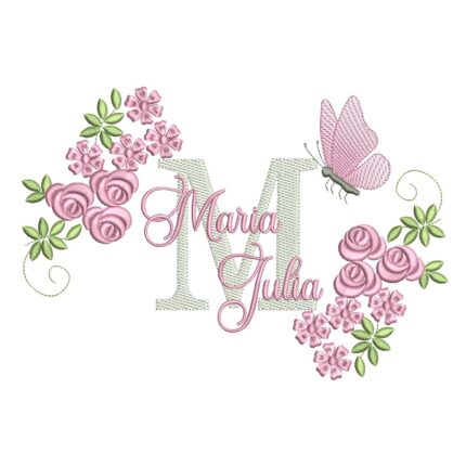 matriz de bordado nome Maria Julia para bordar