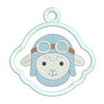Matriz de Bordado Chaveiro Ovelhinha para bordar
