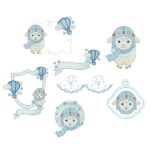 Matriz de Bordado Coleção Ovelhinha Aviador para bordar