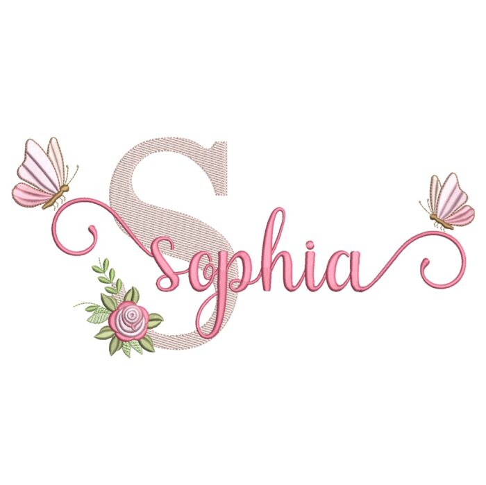 Matriz de bordado nome Sophia para bordar