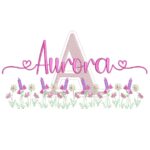 Matriz de Bordado Nome Aurora para bordar