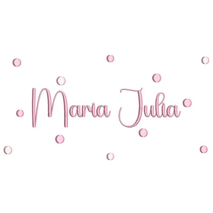 Matriz de Bordado Poá Maria Julia para bordar