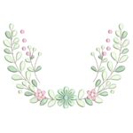 Matriz de Bordado Raminho com flores para bordar