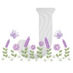 Matriz de Bordado letra J alfabeto jardim para bordar