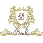 Matriz de Bordado Moldura Arabesco Banho para bordar