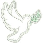 Matriz de Bordado Pombo aplique com galhinho para bordar