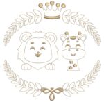 Matriz de Bordado Arabesco Animais contorno para bordar