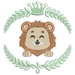 Matriz de Bordado Arabesco Leãozinho para bordar
