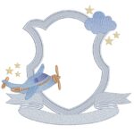 Matriz de bordado Brasão Aviaozinho para bordar
