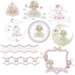 Matriz de Bordado Coleção Ovelhinha Soneca com Balão para bordar