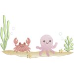 Matriz de Bordado Fundo do Mar 3 para bordar