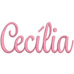 Matriz de Bordado Nome Cecília para bordar