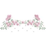 Matriz de bordado raminho poá para bordar