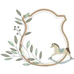 Matriz de Bordado Brasão Cavalinho para bordar