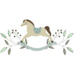 Matriz de Bordado Cavalinho Raminho para bordar