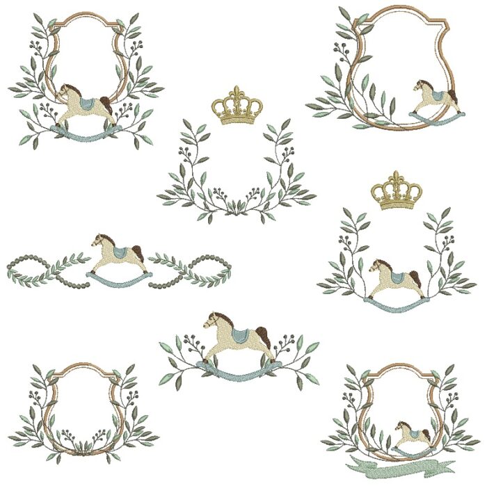 Matriz de Bordado Coleção Moldura com Cavalinho para bordar