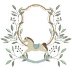 Matriz de Bordado Moldura com Cavalinho para bordar