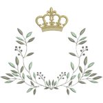 Matriz de Bordado Moldura com Coroa para bordar