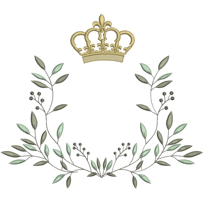 Matriz de Bordado Moldura com Coroa para bordar