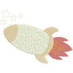 matriz de Bordado Foguete para bordar