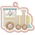 matriz de bordado chaveiro trenzinho para bordar