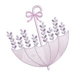 Matriz de bordado Guarda Chuva lavanda para bordar