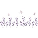 Matriz de bordado jardim lavanda com borboletinha para bordar