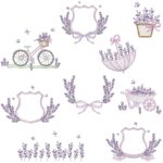 matriz de bordado coleção lavanda para bordar