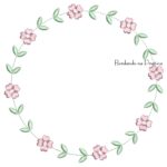 Matriz de Bordado Moldura com flores para bordar BP