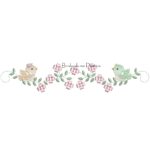 Matriz de Bordado Raminho de Flores com Passarinho para bordar BP