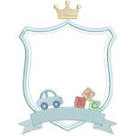 matriz de bordado Brasão com Carrinho para bordar