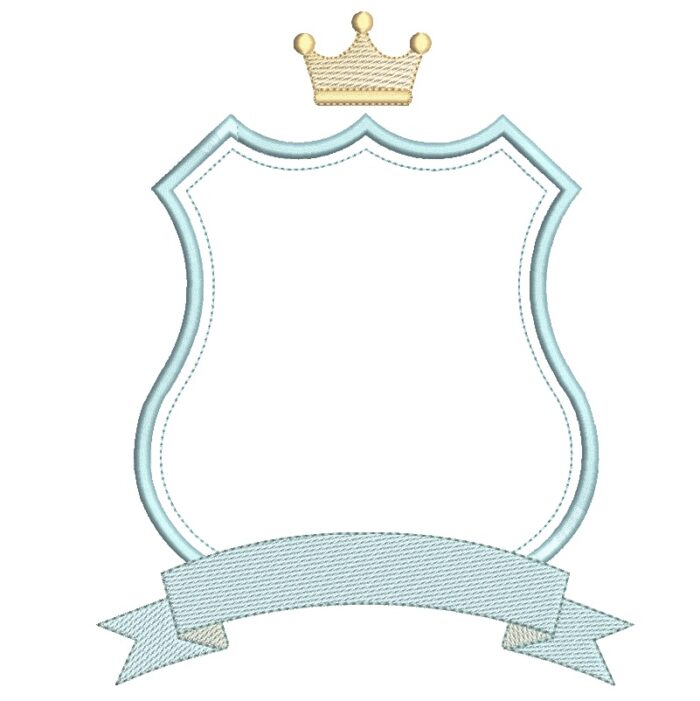 matriz de bordado Brasão com Coroa para bordar