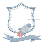 matriz de bordado brasão foguete para bordar BP