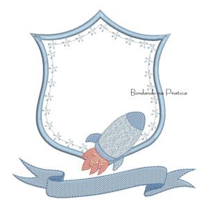 matriz de bordado brasão foguete para bordar BP