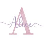 Matriz De Bordado Nome Alice sobreposto para bordar