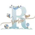 Matriz De Bordado Nome Romeo com Brinquedos  para bordar
