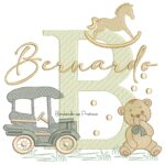Matriz de Bordado Nome Bernardo Brinquedos de Infância