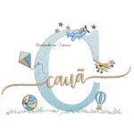 Matriz de Bordado Nome Cauã com Brinquedos