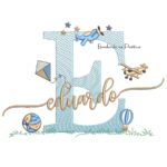 Matriz de Bordado Nome Eduardo com Brinquedos