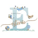 Matriz de Bordado Nome Estevão com Brinquedos